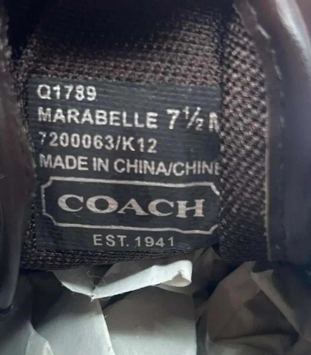 Coach Signature C Logo Canvas and Suede Sneakers in Brown